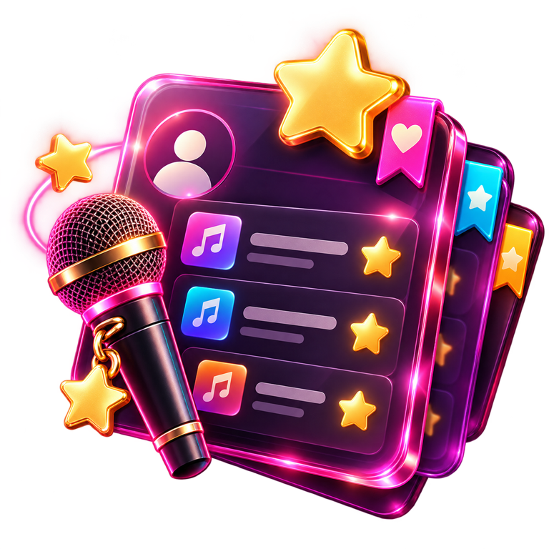 A profile card with two gold stars